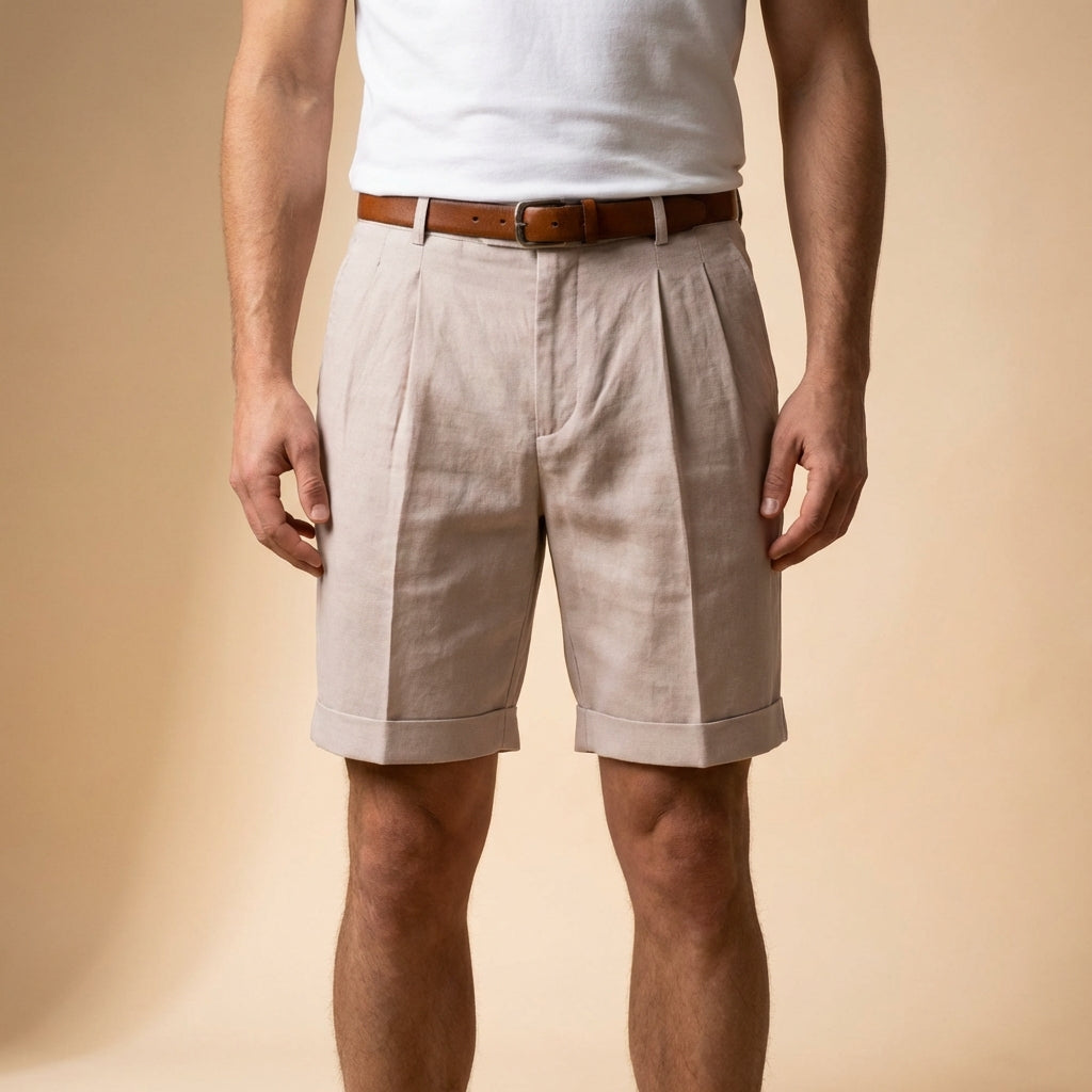 Adam | Pleated Design Stylish Men's Summer Shorts for Casual and Formal Wear