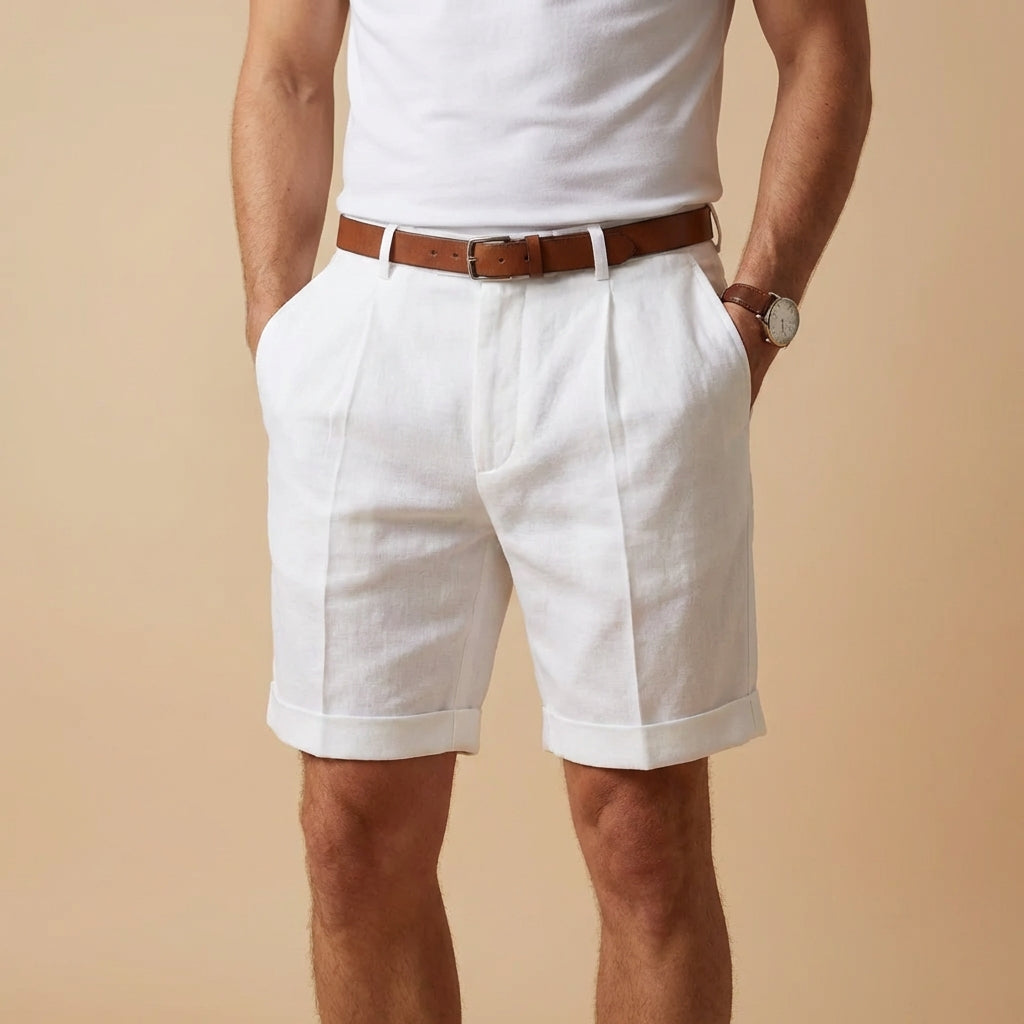 Adam | Pleated Design Stylish Men's Summer Shorts for Casual and Formal Wear