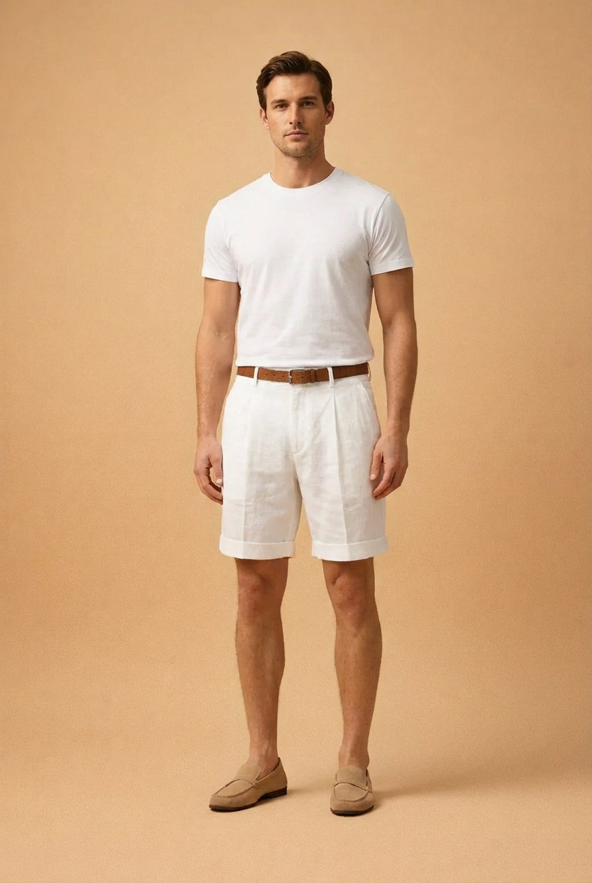 Adam | Pleated Design Stylish Men's Summer Shorts for Casual and Formal Wear