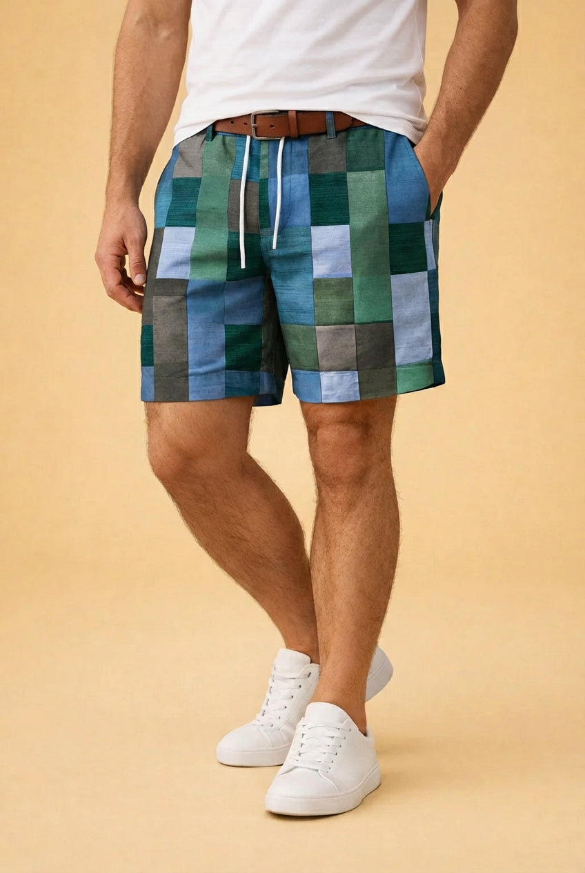 Dariusz | Stylish Men's Patchwork Shorts for Summer Comfort