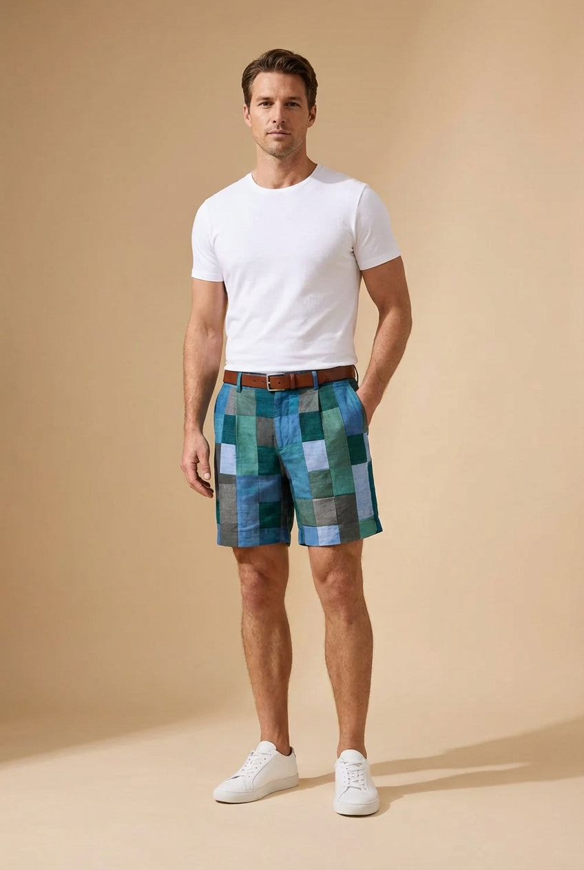Dariusz | Stylish Men's Patchwork Shorts for Summer Comfort