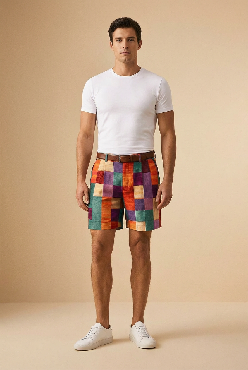 Dariusz | Stylish Men's Patchwork Shorts for Summer Comfort